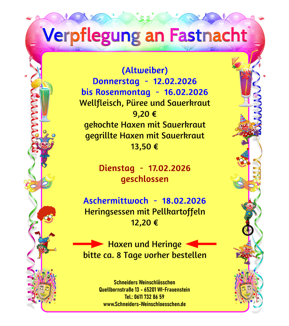 Fastnachtsprogramm